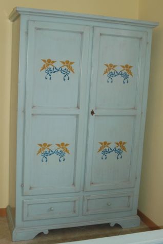 Cameretta singola, in legno massiccio con disegni dipinti - Foto 6