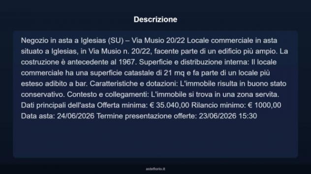 Immobile in asta di 21 m² in vendita a Iglesias - Foto 3