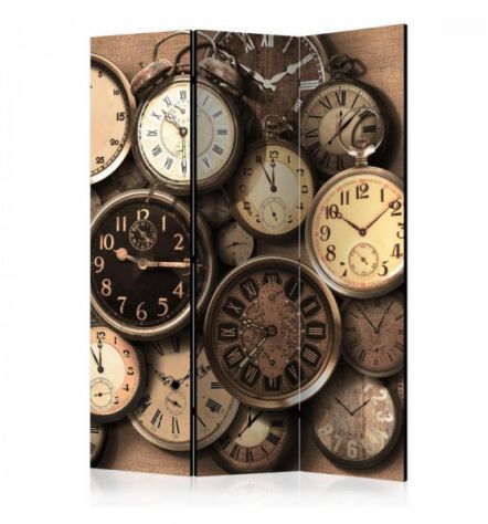 Paravento Con Orologi Vintage ARREDALACASA Con 3 Ante