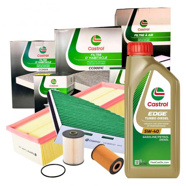 Kit Tagliando Castrol Golf VI 1.6 2.0 TDI 5LT EDGE TD 5W40 4 Filtri