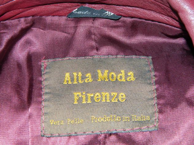 Giacca donna Alta Moda Firenze in pelle rossa 50 - Foto 4