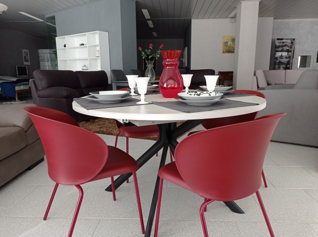 Tavolo rotondo allungabile piano in ceramica - Foto 7