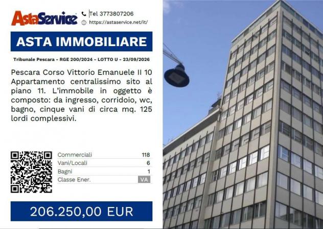 Tribunale Pescara - RGE 200/2024 - LOTTO U - Tribunale Pescara - RGE 200/2024 - LOTTO U - 23/09/2026