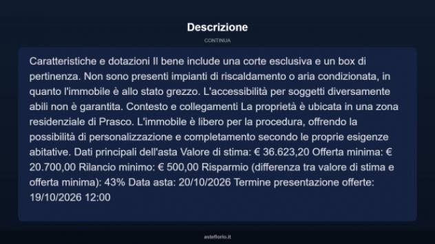 Immobile in asta di 150 m², box auto in vendita a Prasco - Foto 9