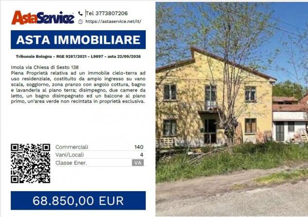 Tribunale Bologna - RGE 9287/2021 - L9897 - Tribunale Bologna - RGE 9287/2021 - L9897 - asta 22/09/2026