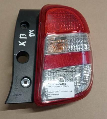 FANALE POST. D. COMPL. 999-U1304491 Parti elettriche  Fanaleria  Fanali  Fanale post. dx. NISSAN - MICRA - 01-11-2010 - 01-02-2017