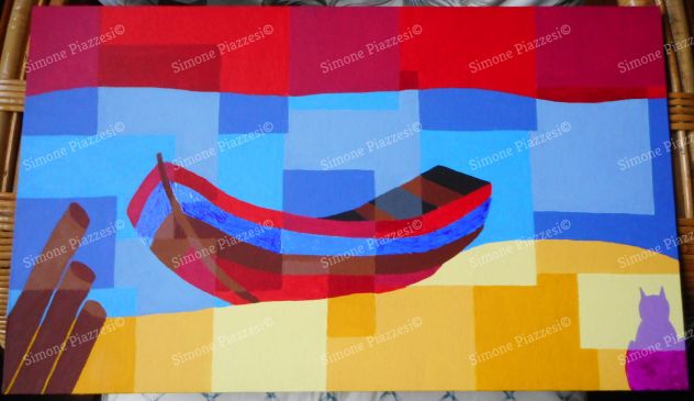 Quadro di Simone Piazzesi - ARENILE AL TRAMONTO (2021) - Foto 2
