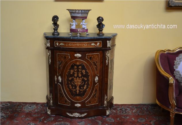 Servante-credenza intarsiata stile Napoleone III - Foto 5