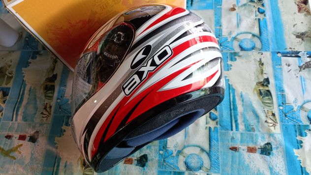 Casco integrale moto rosso grigio Axo Stealth Helmet red grey taglia S