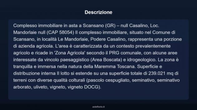 Immobile in asta di 239021 m² in vendita a Scansano - Foto 4