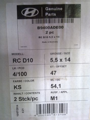 Cerchioni a coppia mod.4 rc d 10 5,5 x 14 nuovi - Foto 4