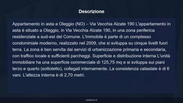 Immobile in asta di 125 m² con più di 5 locali e box auto doppio in vendita a Oleggio - Foto 7