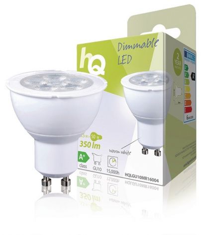 3 Lampade LED HQ 5W GU10 220V 2700K dimmerabili