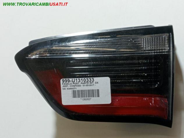 FANALE POST. PARTE INT. DX 999-U1310333 Parti elettriche  Fanaleria  Fanali  Fanale int. post. d JEEP - COMPASS - 01-05-2017 -