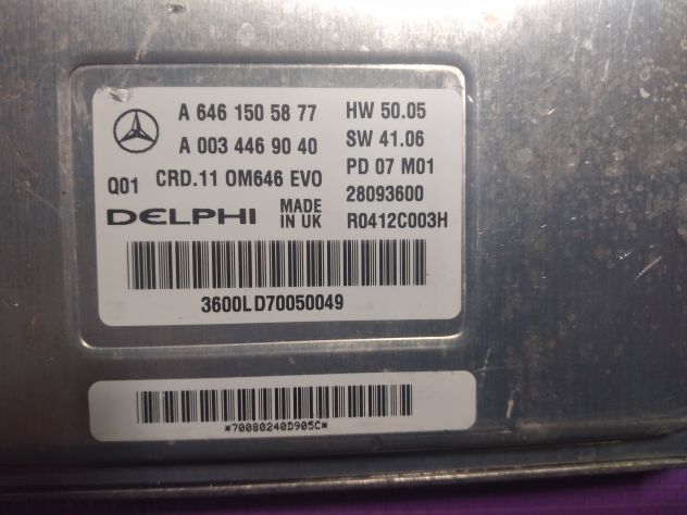 MERCEDES ECU DELPHI R0412C003H CRD 11 A646 150 58 77 A0034469040 HW 50.05 - Foto 2