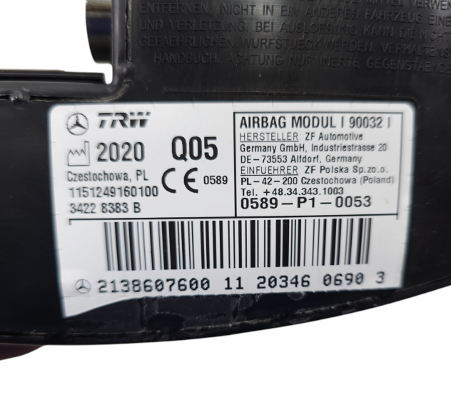 AIRBAG SEDILE DESTRO MERCEDES Classe E Serie Cabrio (A238) 2138607600 (17) - Foto 14