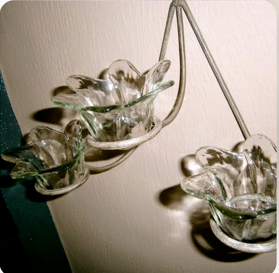 Candelabro in Ferro Battuto e Vetri - Foto 3