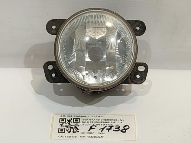 FENDINEBBIA ANTERIORE DX JEEP Grand Cherokee 4° Serie K05182026AA VM23D/EXF (1121)