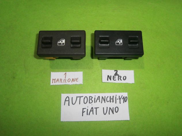 Interruttori pulsanti alza vetro Fiat uno Autobianchi y10 NERI MARRONI "NUOVI" - Foto 8