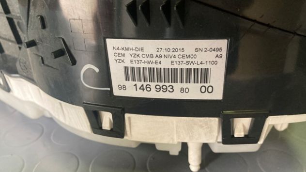 Quadro strumenti Peugeot 2008 1.6 HDI del 2016 (9814699380) - Foto 4