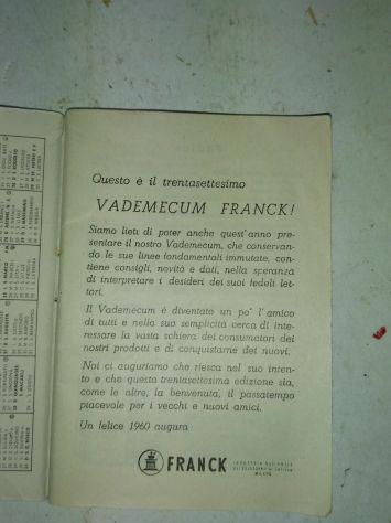 VADEMECUM FRANCK ANNO 1960 BUONE CONDIZIONI - Foto 3