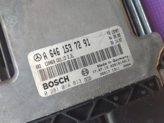 ECU MERCEDES CR3.13 2.2 0281014813 A6461537291 EDC16C2 ECU CENTRALINA MOTORE ME - Foto 7