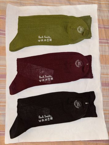 SET 3 PAIA CALZE NUOVE DA UOMO LEGGERE FIRMATE ORIGINALI PAUL SMITH,MADE IN ITAL - Foto 5