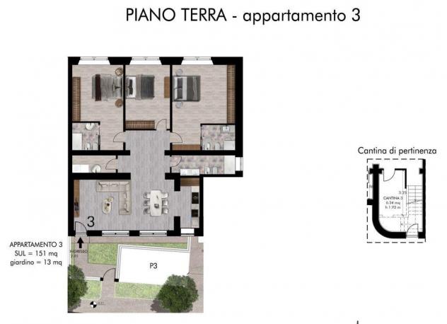 Appartamento in vendita a Pisa 96 mq Rif: 1370343 - Foto 10