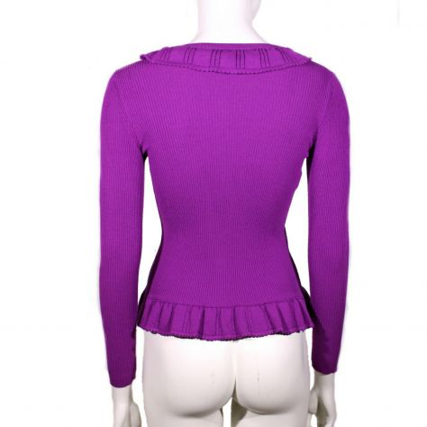 Cardigan viola Boutique Moschino - tg. 40 - Foto 4