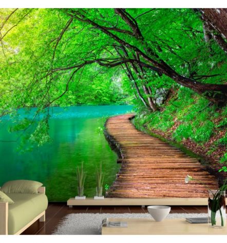 Fotomurale Adesivo Con La Passerella Sul Lago Arredalacasa