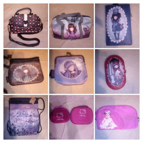 Borsette, trousse, pochette per bambina vari pezzi.