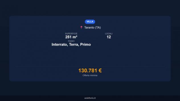 Immobile in asta di 251 m² con più di 5 locali in vendita a Taranto - Foto 16