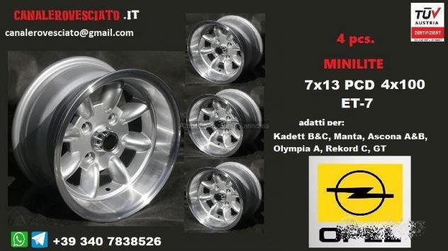 Cerchi minilite 7x 13 4x100 et-7 opel