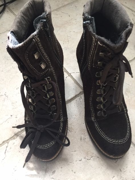 Scarpe tronchetto stivaletti marrone invernale mis 36
