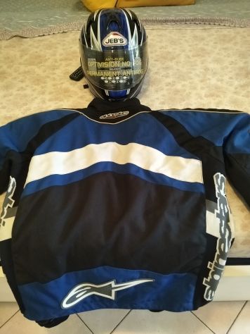 GIACCA MOTO ALPINESTARS GORE-TEX TAGLIA XL E CASCO JEB'S ENTRAMBI NUOVI - Foto 2