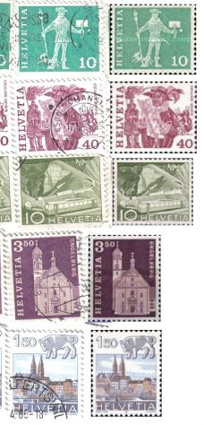 A146 - RARA VARITA' DI FRANCOBOLLI SVIZZERA
