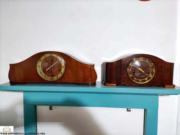 176256 Orologio da comò a batteria con mobile antico - Foto 2
