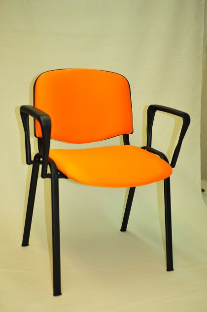 Sedia da Ufficio per Conferenza TESSUTO NERO Ergonomica Convegni Chiesa Scuola - Foto 5