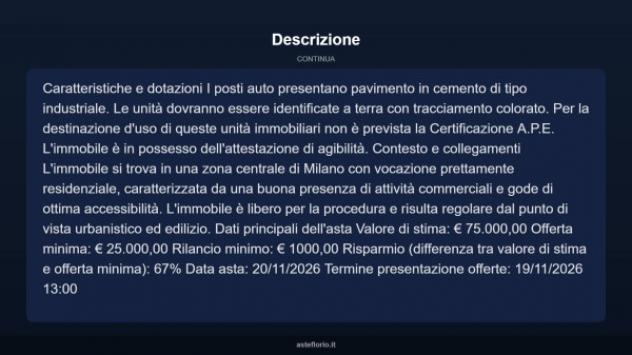 Immobile in asta di 26 m² in vendita a Milano - Foto 5