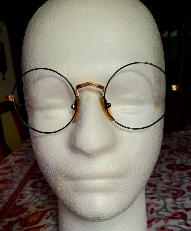 montatura occhiali tondi in metallo vintage cm.12 - Foto 4