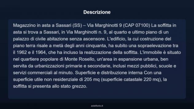 Immobile in asta di 205 m² in vendita a Sassari - Foto 4