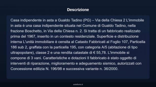 Immobile in asta di 60 m² in vendita a Gualdo Tadino - Foto 4