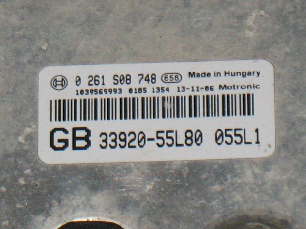 0261S08748 ECU CENTRALINA SUZUKI SX4 1.6 ME17.9.51 33920-55L80 3392055L80 - Foto 2