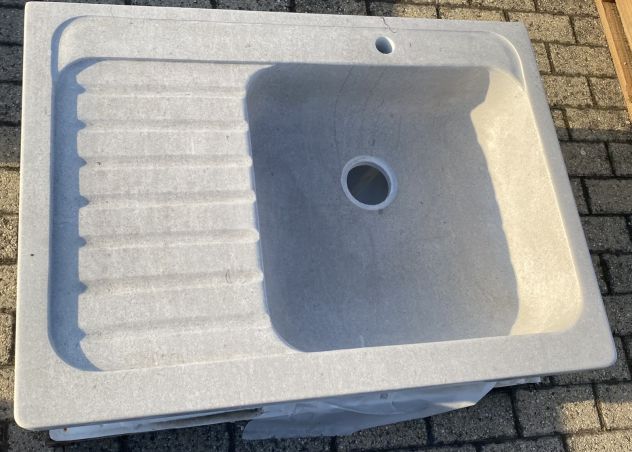 Lavello lavandino cucina in marmo granito pietra 90 cm - Foto 2