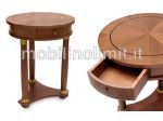 Tavolino tondo con anelli gambe in ottone - Nuovo