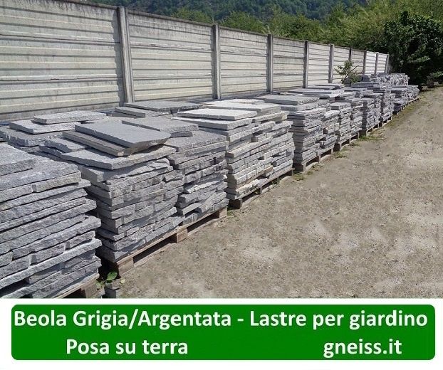Lastre in Beola Grigia per giardino - Posa su terra - Foto 5
