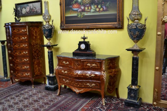 Comò – cassettone intarsiato stile Luigi XV - Foto 7