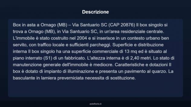 Immobile in asta di 13 m² in vendita a Ornago - Foto 3