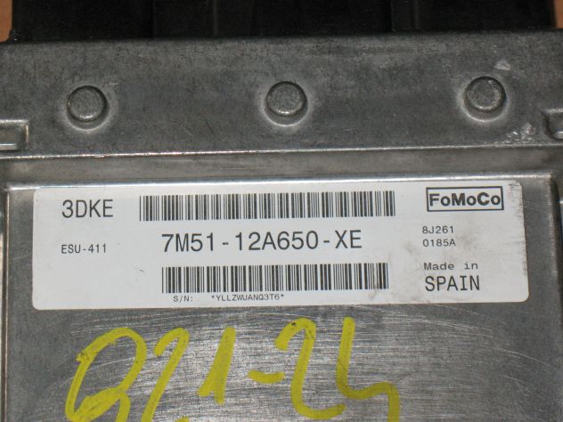 7M51-12A650-XE ECU FORD FOCUS C-MAX 2.0 3DKE ESU-411 7M5112A650XE ESU411 - Foto 2