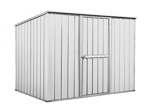Box prefabbricato, casetta da giardino in lamiera zincata. Capanno deposito attrezzi in Acciaio Zincato 2.60 x 1.85 m x h1.92 m - Peso 85 KG – 4,81 me - Foto 2